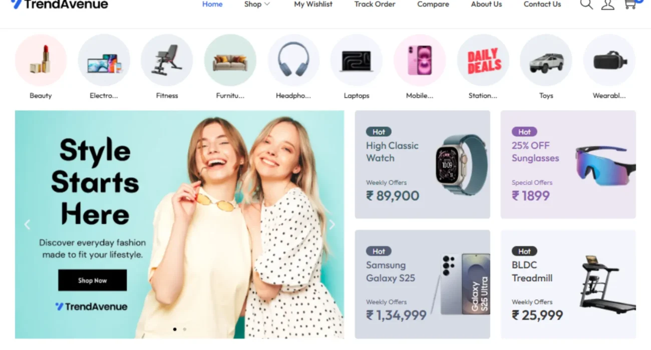 Professional website design layout by WebStation